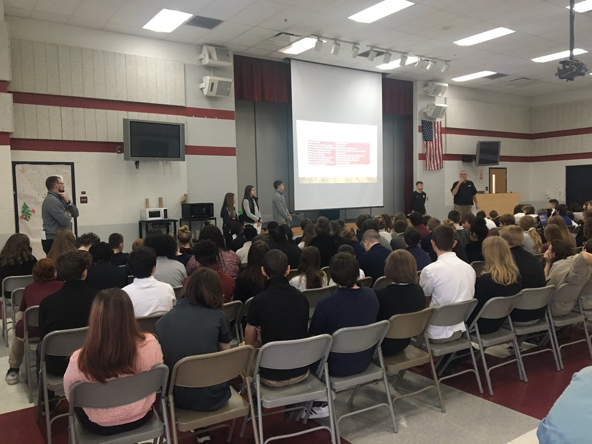 SEAS Day at Liberty Middle School, high school student leaders sharing winning at life through hard work and commitment. Believing in yourself and others. The CAT way!