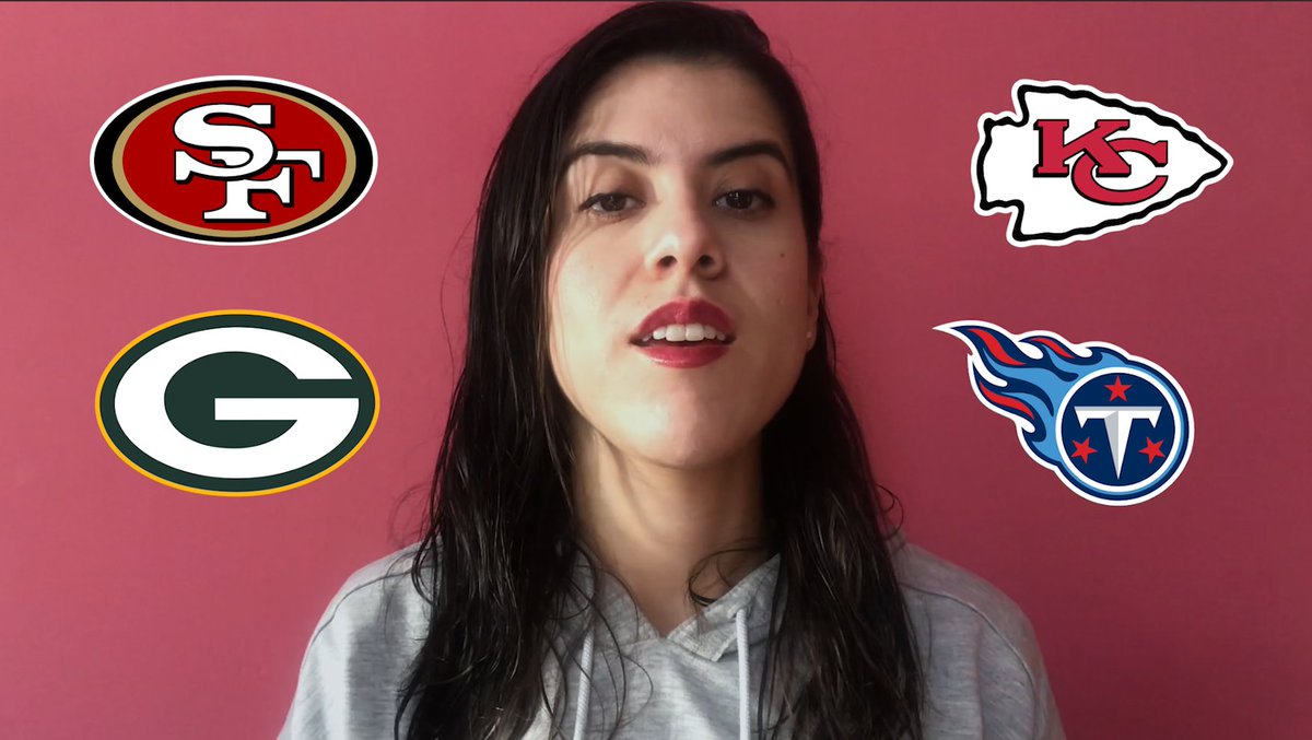 EugeniaR_'s tweet photo. En el video de esta semana, analizamos la ronda divisional y mis pronósticos para el #SuperBowlLIV
¿Ustedes con qué equipo van?
https://t.co/kHaSeubOFX
#NFL @nflmx https://t.co/A303sldzYQ