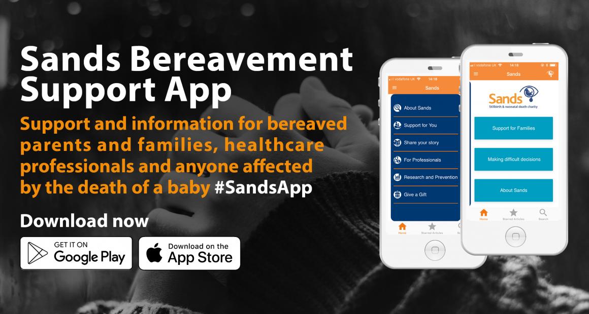 SandsUK's tweet photo. The Sands Bereavement Support app is designed to provide information and support resources for bereaved parents, families and friends who have experienced the death of a baby.  

📲It is available to download for free! 📲

For more details ▶️ https://t.co/s0P4AuioSg 

#SandsApp https://t.co/WpxNp9giv1