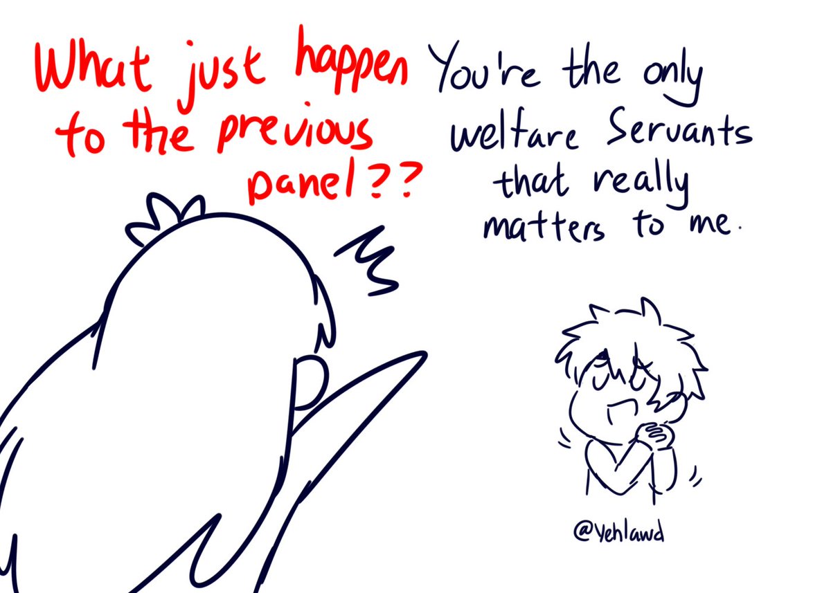 . @ThighFriendship being madlad again ?this is the best I can do so far because I feel like Im drawing comic again (which it isnt.) I s2g you should come back for actual comic commission if you want more shishou stuff from me, your generousity is more than enough??