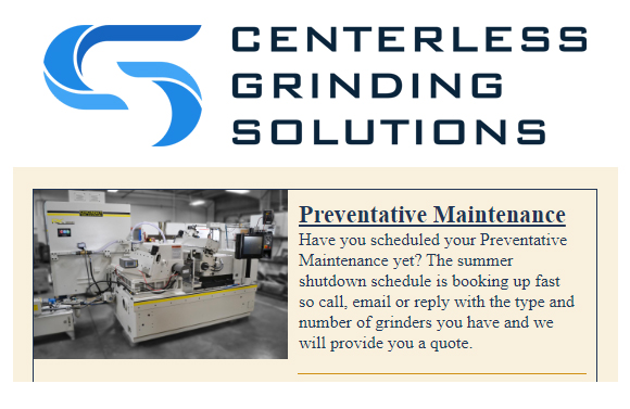 GrinderRepair's tweet photo. Have you seen our latest e-newsletter? Check it out.
https://t.co/oOrnlCD38a https://t.co/4ZLJ0NjGrp