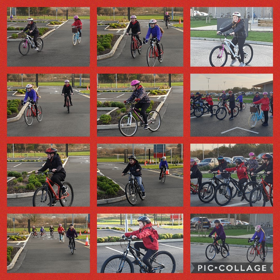 Blwyddyn 6 yn dysgu mwy am diogelwch tra'n seiclo eto heddiw. Year 6 learning about cycling safely again today. With thanks to Cate and Pauline <a href="/CycleExperience/">TTC Cycle Experience</a> for their patients and flexibility with the weather this week! #PYT #ysgoliachsirgar #EcoSgolion