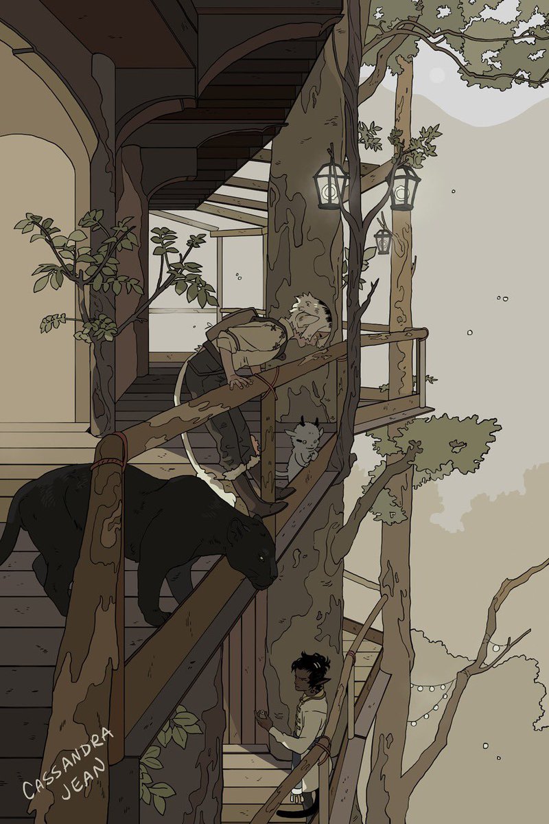 CassandraJP's tweet image. #PortfolioDay ! 
Hello I am Cassandra Jean! 
I like to draw illustrations in which humans and wild nature blend.