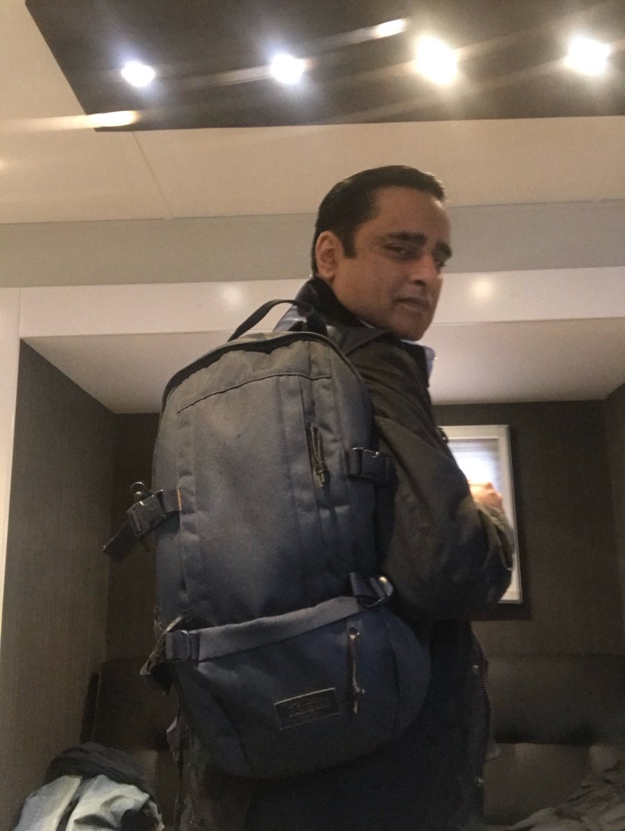 TVSanjeev's tweet photo. Hello old friend. It's good to see you again. Nice to know you've got my back.

#Sunnysbackpack is back. #Unforgotten @UnforgottenTV #firstdayfilming #Unforgotten4 https://t.co/wRtLTxk9fE