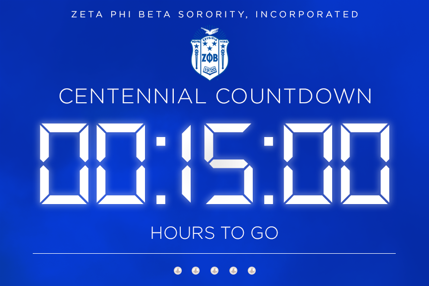 Let the countdown begin Sorors! Are you ready ?! Will you be joining us to ring in Centennial?! 💙💙💙💙💙🕊 #zetaphibeta #zphib2020 #journeytocentennial