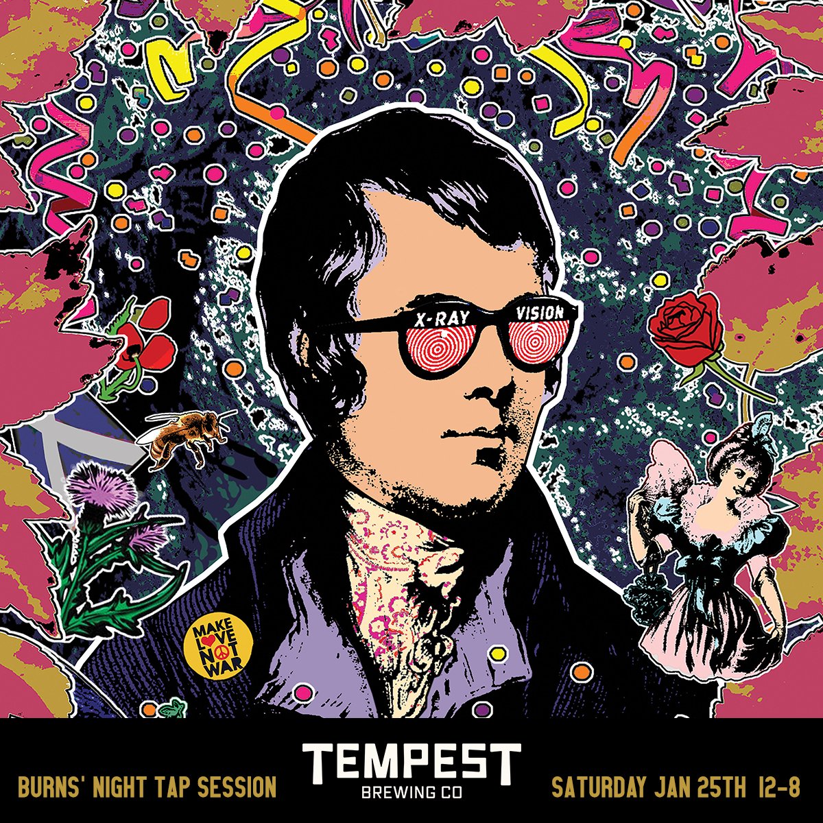 TempestBrewCo's tweet photo. Come raise a beer to the Bard!

Our next taproom session is going to be a big one. Our new bar will be pouring the finest Scottish beers, perfect to wash down the haggis and scotch pies. All soundtracked by the biggest Scottish tunes re-mixed with a bit of Burns. https://t.co/uNSqJuA4vE