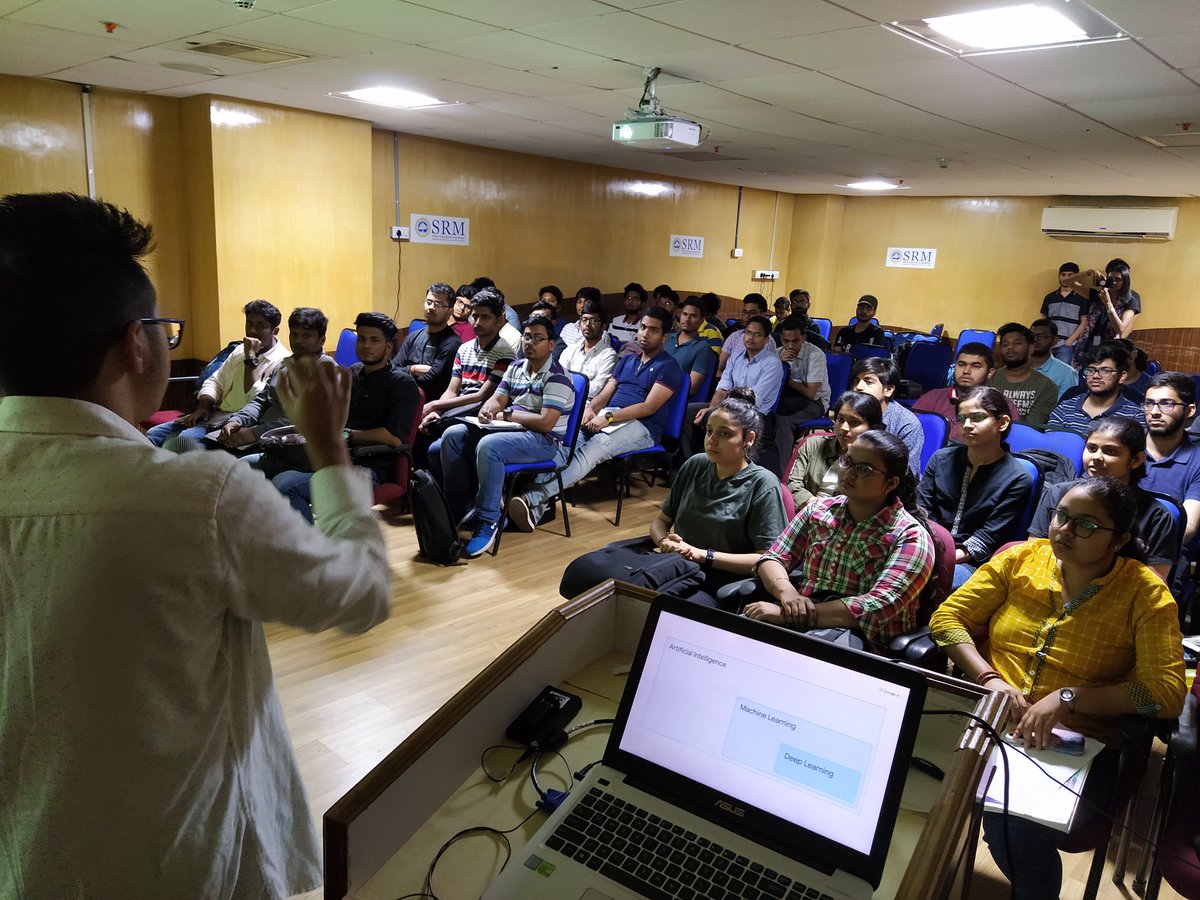 CARL_Research's tweet photo. #Snaps from the full day @Google #AI #ExploreML session at SRM IST, conducted by @phreakyphoenix. We discussed the #hurdles faced by AI and explored how to #solve them using fun #handson labsπ₯
#exploreml #learnwithgoogleai #MachineLearning #DeepLearning #ml #ai #carl #googleai https://t.co/voKVDFRsNI