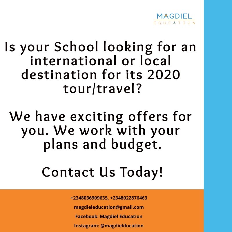 MagdielEdu's tweet photo. We have a proven track record of facilitating successful local and international tours!

We are here to serve you! We are MagdielEducation!

Call: 08036909635
@marvinaigbe 

#magdieleducation #lagosprivateschools  #abujaprivateschools #teachersinnigeria #WednesdayMotivation https://t.co/jDchJB2Yg5