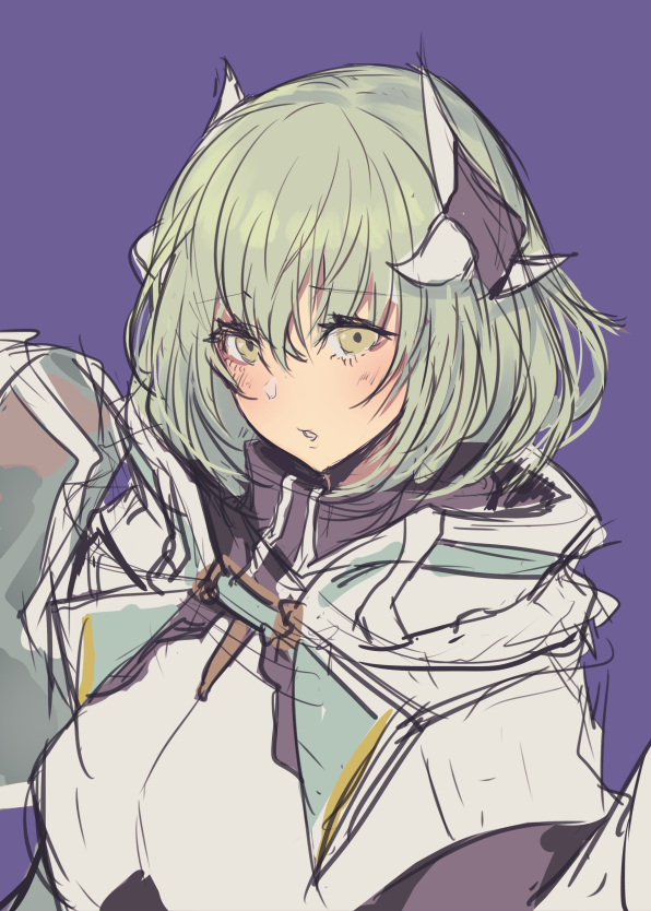 「前にあげてたぴっちりスーツきよひーの髪型はこんなイメージ
#FGO #FateG」|桜河ゆうのイラスト