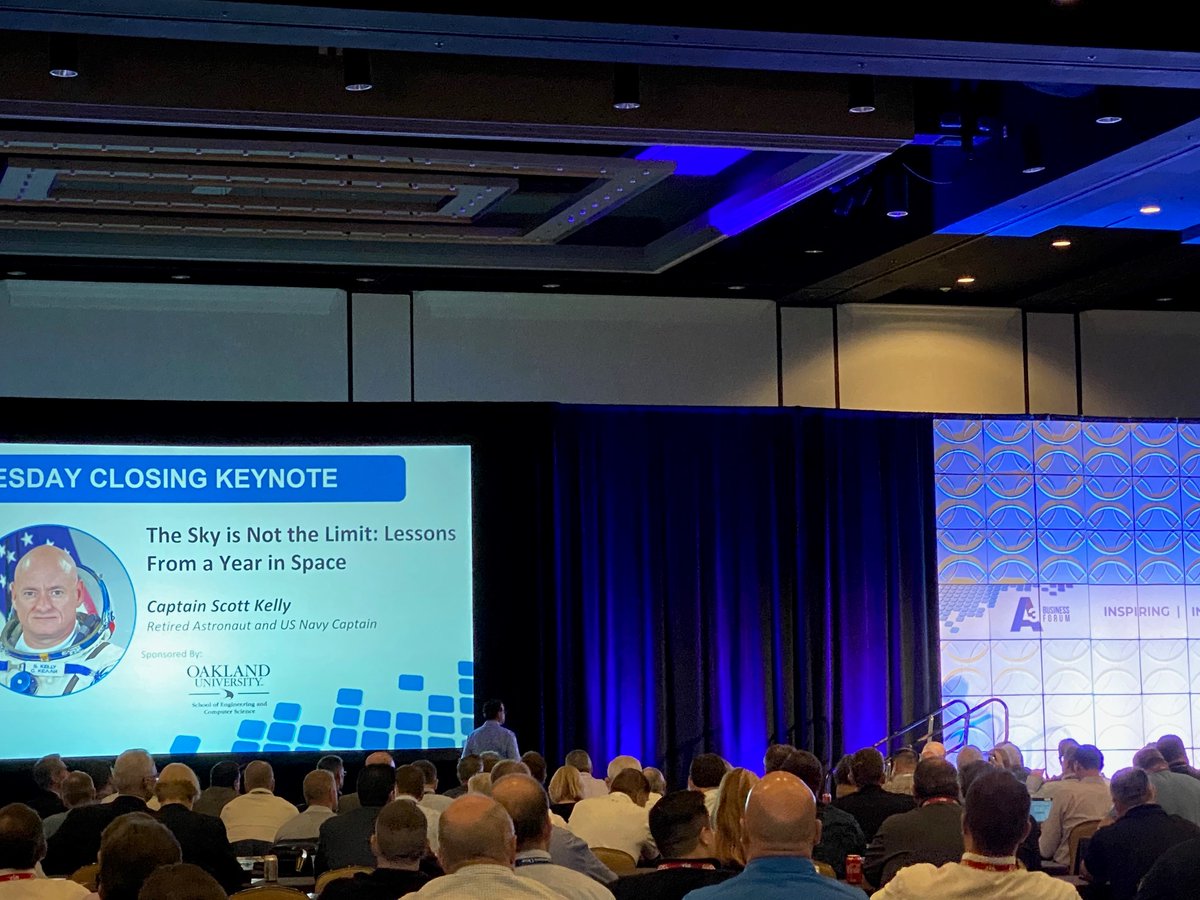 MVProMedia's tweet photo. @a3automate MVPro attended and thoroughly enjoyed the Tuesday closing speech by captain Scott Kelly

#A3Forum #MVPro #Astronaut #Speech https://t.co/j657dIEsPg