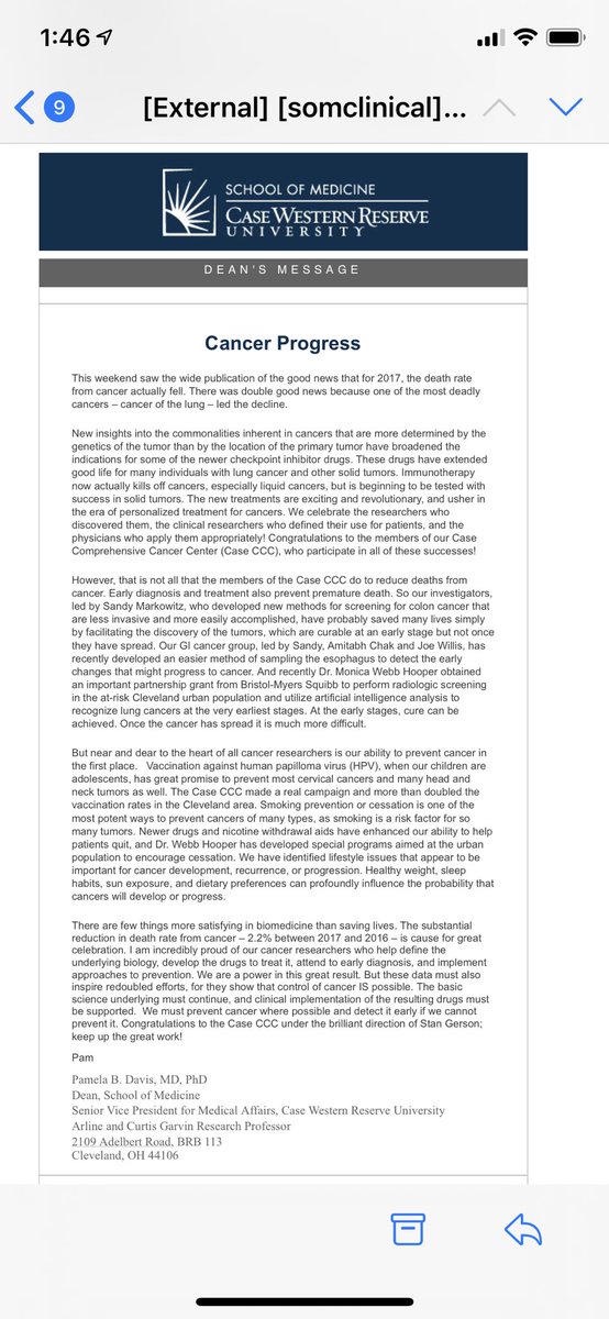 Great new from the cancer research world...#cancerwarrior ..nothing like cancer prevention.