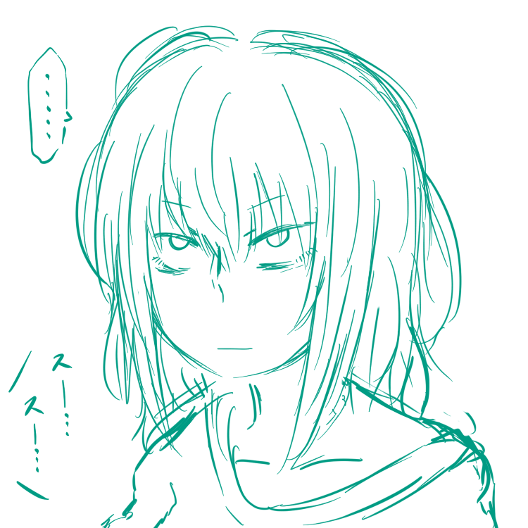 @tenkawa_shinji 鬼気迫る顔に笑いましたww
そして笑顔の鬼が後ろに。

僕もろくな逸見を描いてないもので.... 