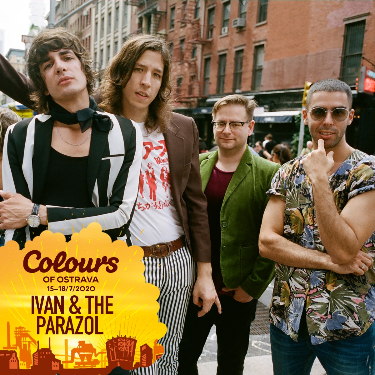 colours_cz's tweet photo. Chcete maďarský rock'n'roll??? 🕶🕺 Tak tady ho máte. Šedesátky a sedmdesátky na #colours2020 přivezou z Budapešti Ivan &amp; The Parazol @allrightnows https://t.co/JsEWgEuyEg