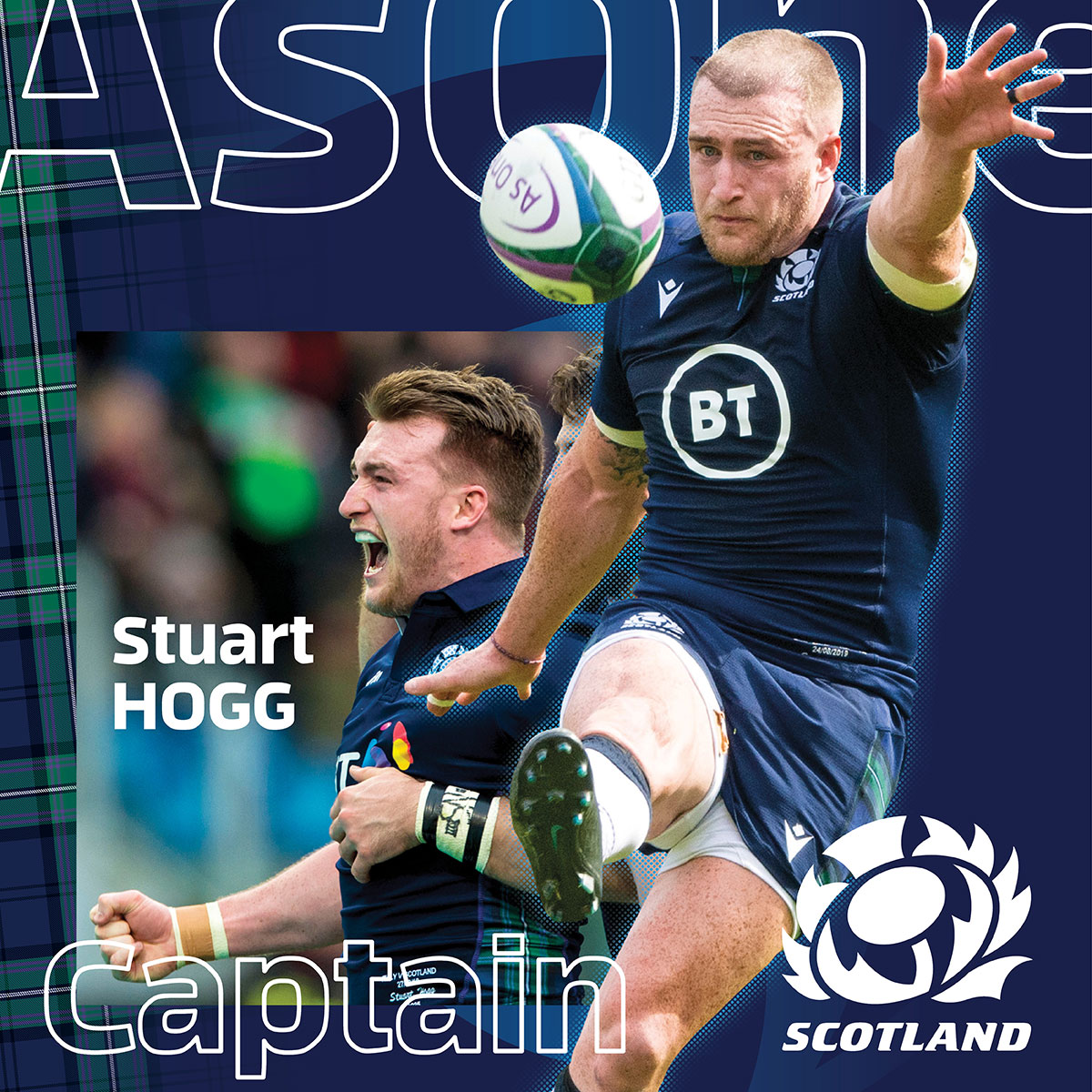 Scotlandteam's tweet photo. SCOTLAND CAPTAIN 🏴󠁧󠁢󠁳󠁣󠁴󠁿

Full-back Stuart Hogg will captain Scotland for the 2020 Guinness Six Nations! The two-time championship player of the tournament and British &amp; Irish Lion is the most experienced player in the 38-man squad announced soon...

#AsOne https://t.co/aQTiFOIqH7
