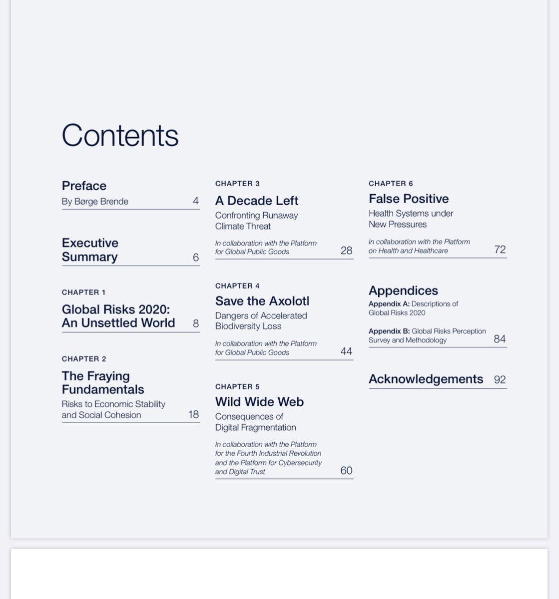 Revisa la 15ª edición #GlobalRiskReport 📕de <a href="/wef/">World Economic Forum</a> La economía global, el ciberespacio, ciudadanos protestan a nivel mundial y más...  el panorama global está inestable➡️ www3.weforum.org/docs/WEF_Globa…