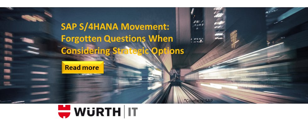 WurthITIndia's tweet photo. We believe that Transition to @SAP S/4HANA should always begin with the right questions to prepare, ask them to the customer and set the right expectations.
https://t.co/Q5Rjo4nIie #WurthITIndia #FastITMatters #SAP #SAPS4HANA #SAPS4HANAMovement #IntelligentEnterprise https://t.co/JTsZYj1Er1