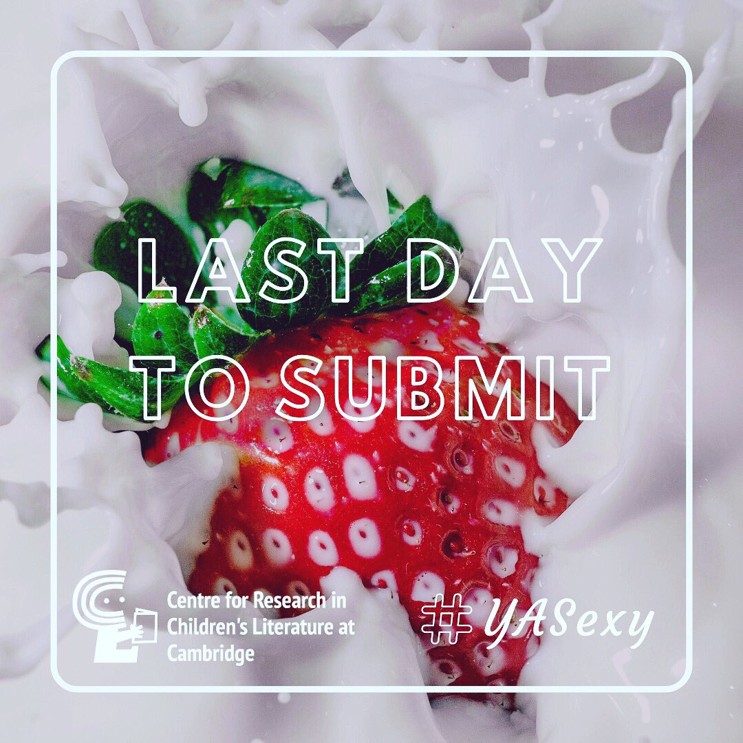 NicHilton1's tweet photo. Today is the day! Get those juicy abstracts ready and raring to submit them because deadline day is upon us! #YASexy #yalit #conference #abstractsdue #letstalkaboutsex @CRCLC_Cambridge @gabrielduckels https://t.co/rSre8S6UNt