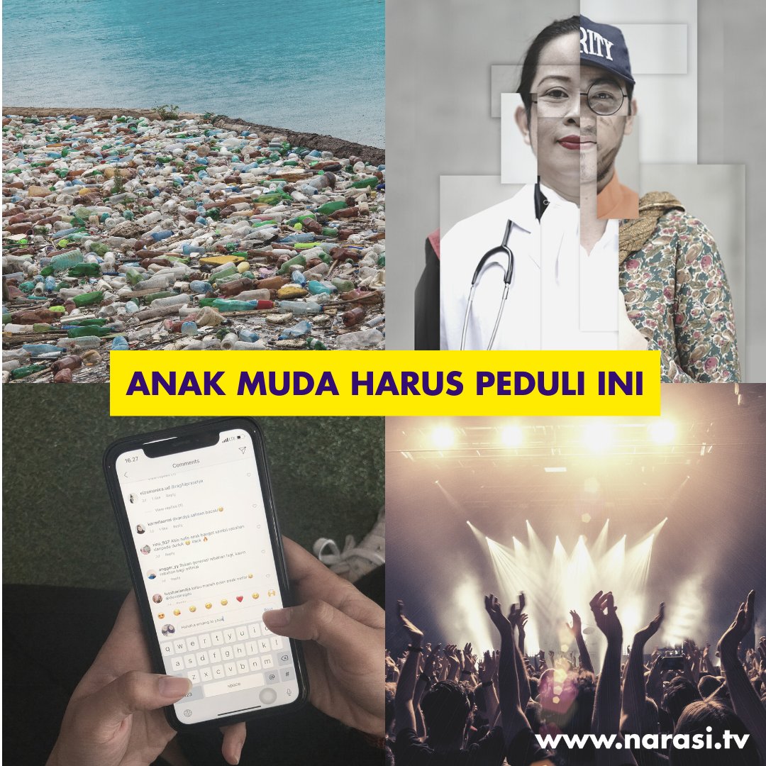 Sebuah Utas #bergerakdari <a href="/narasitv/">Narasi</a>
 
Kalau 10 anak muda bisa guncang dunia, bayangin apa yang bisa dilakukan puluhan juta anak muda Indonesia. Daripada hanya dibayangin, gimana kalau kita #bergerakdari sekarang?

Ada 4 hal genting banget untuk kamu peduliin nih wahai anak muda.