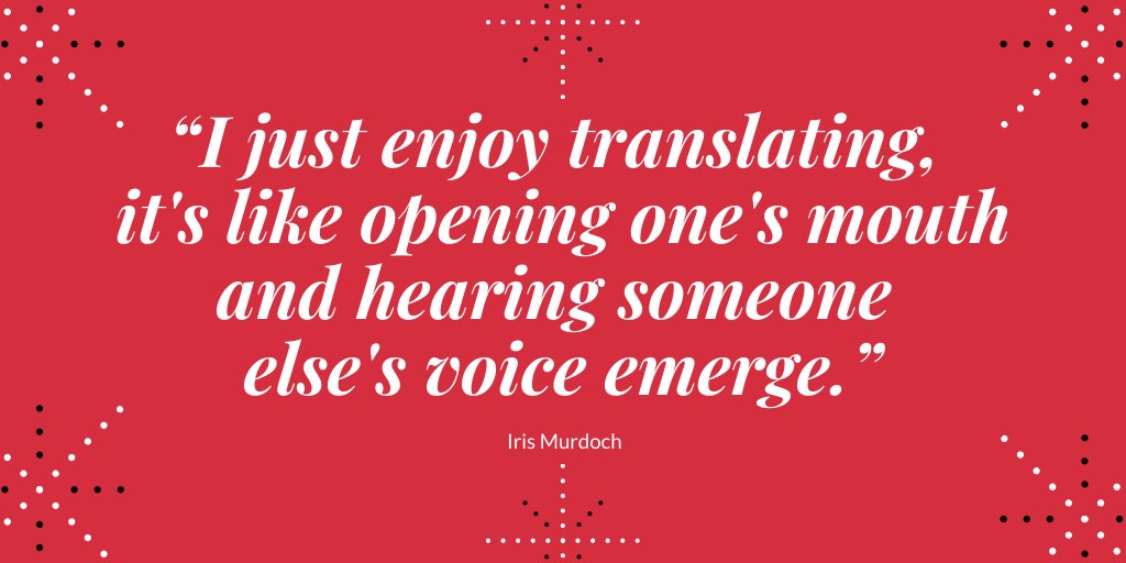 planetlanguages's tweet photo. βI just enjoy translating, it's like opening one's mouth and hearing someone else's voice emerge.β
β Iris Murdoch
#planetlanguages #quoteoftheday #irismurdoch https://t.co/fVu0aSUlnG