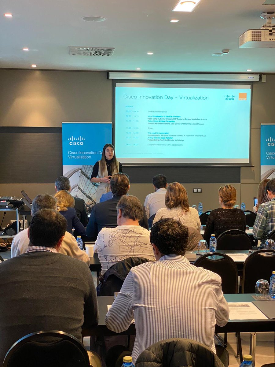 leire_herrero's tweet photo. Gracias a @orange_es por el éxito y participación ayer en el #CiscoInnovationDay sobre #Virtualization ¡Un placer como siempre! @cisco_spain @CiscoSP360 @Marvazel @paolo_campoli @vsolaz @jmoutaou https://t.co/CxZ7ttJePJ