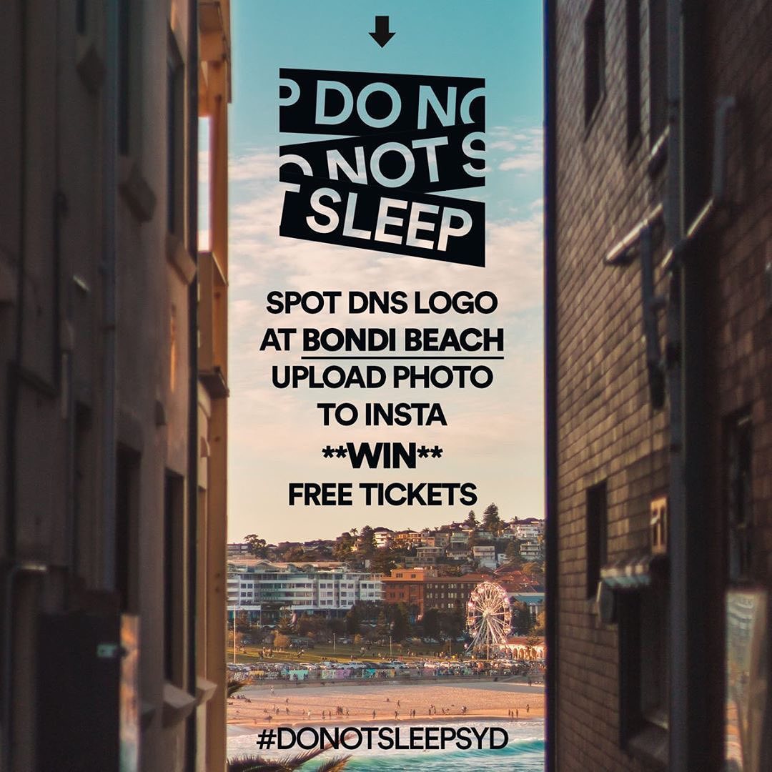 DoNotSleepIbiza's tweet image. Spot the Do Not Sleep Ibiza logo in and around Bondi, upload the photo along with #donotsleepsyd to *Win Free Tickets* 🎫🎫🎫⁣#DoNotSleep #Ibiza