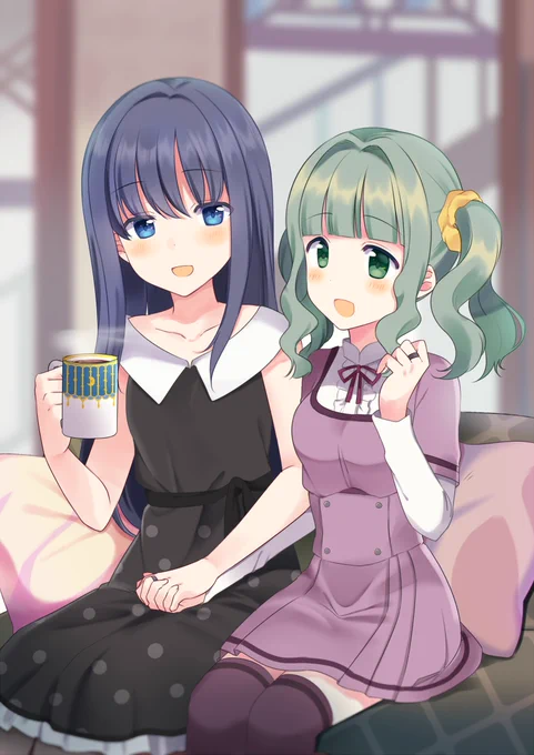 skebで描かせていただいたやちさな。公開OKとのことなので縮小してこちらにも #マギレコ 