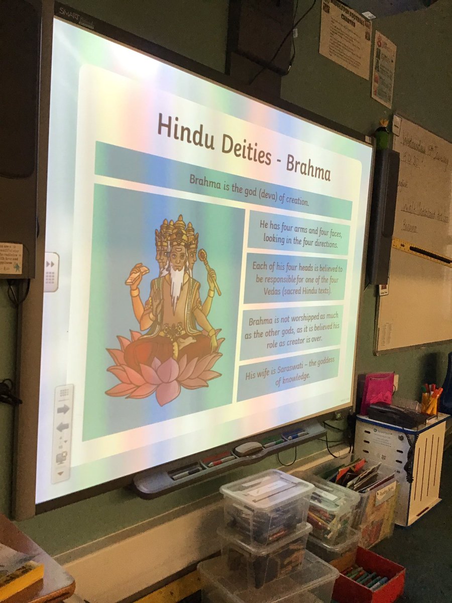 HeronsMPS's tweet photo. In RE this morning we have been learning about Brahma, the god of creation. @HumanitiesMps https://t.co/Rl2qz6ebzY