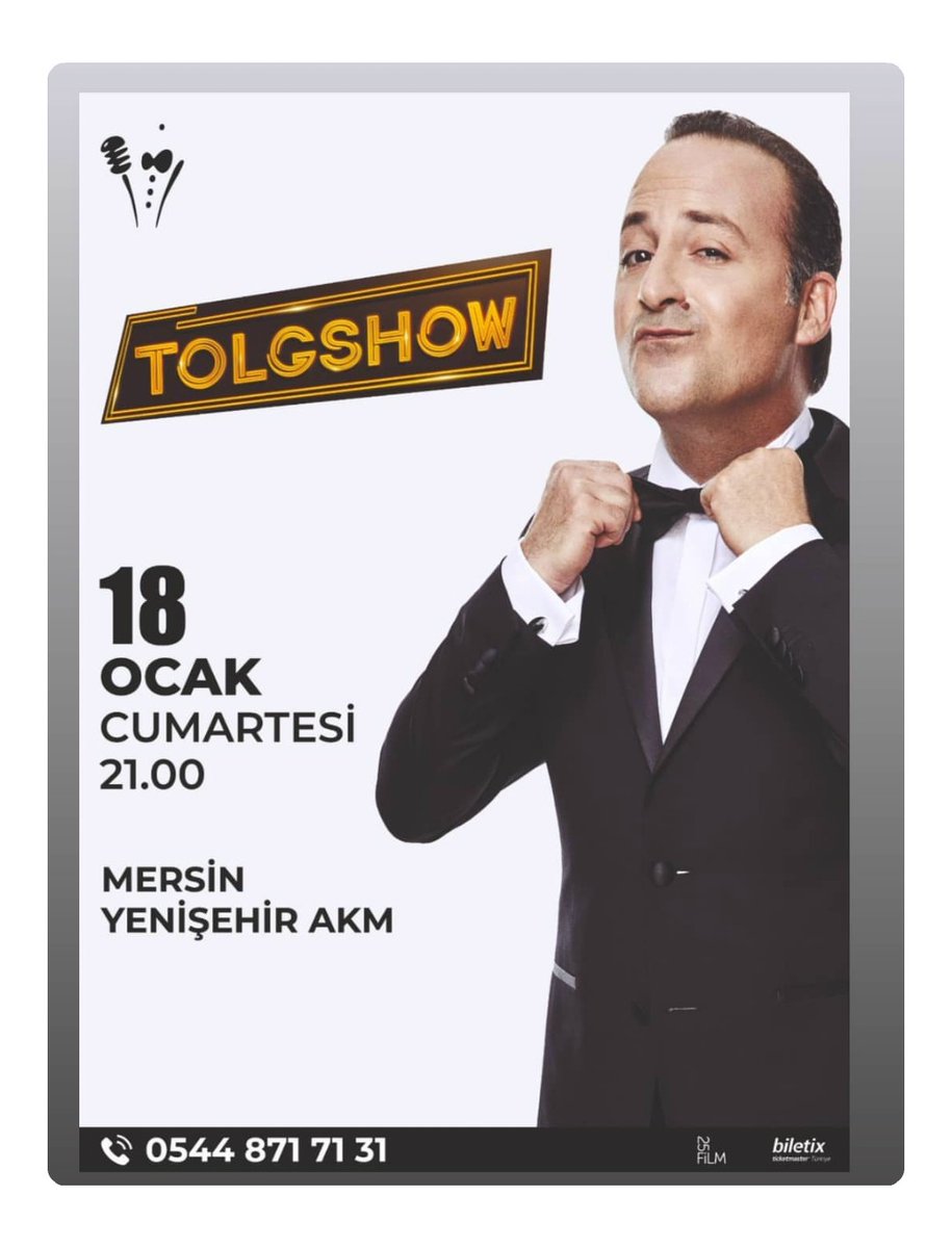 📌Tolga Çevik "Tolgshow" <a href="/TolgaCevik/">Tolga Cevik</a>
🗓️  18 Ocak Cmtsi / 21.00 Mersin Yenişehir AKM

Sitemize de bekleriz: mersinyasamrehberi.com

#mersin #tiyatro #oyun #silifke #tarsus #erdemli #mezitli #cumartesi #mersinetkinlik #arkadaşım #çarşamba