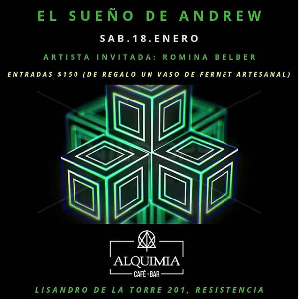 TheAndrewdream's tweet photo. Este sábado 18 volvemos a la ciudad de #Resistencia, nos vemos en Cafebar Alquimia donde vamos a estar con @theandrewdream y Romi Belber quien preparo un repertorio acústico increible💥
🔥 Con tu entrada te regalamos un vaso del riquísimo #fernet #artesanal de la casa 😍- 
. https://t.co/qPigh3FJpy