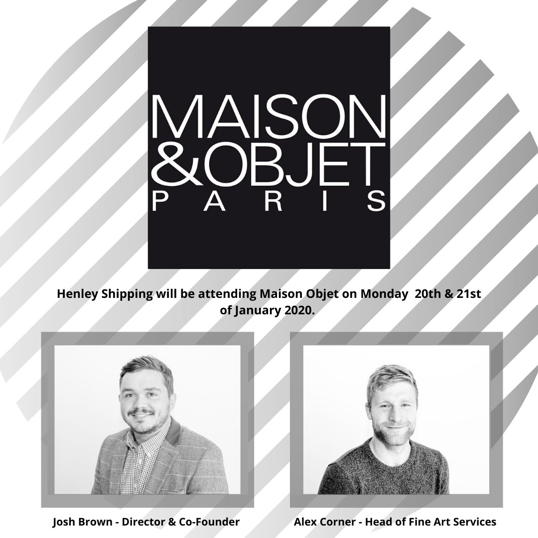 The dynamic business development duo of Alex Corner and Josh Brown will be at Maison Objet next week! If you want a free logistics consultation over a coffee let us know. They will also be in Paris for the rest of the week should you want a meeting.