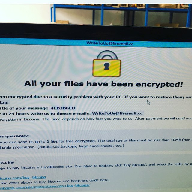 servidet's tweet photo. Hoy luchamos contra un #cryptolocker en 160 equipos de una compañía, todos sin poder trabajar. Importante la prevencion para evitar este tipo de situaciones en los negocios 🖥💻 #seguridadinformatica #peritoinformatico #antivirus #serviguard https://t.co/EE1PW6XL4p