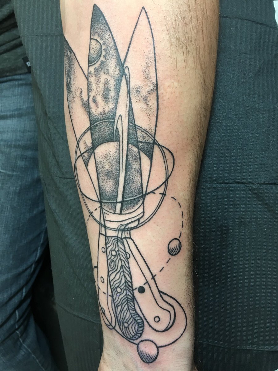 tattoosby2tone's tweet photo. This guy won’t a $300 gift certificate from a raffle and I was lucky enough to be able to do the piece! Kick ass!! #tattoos #cheftattoos #galaxytattoos #blackngrey https://t.co/bEY5VQIYbb