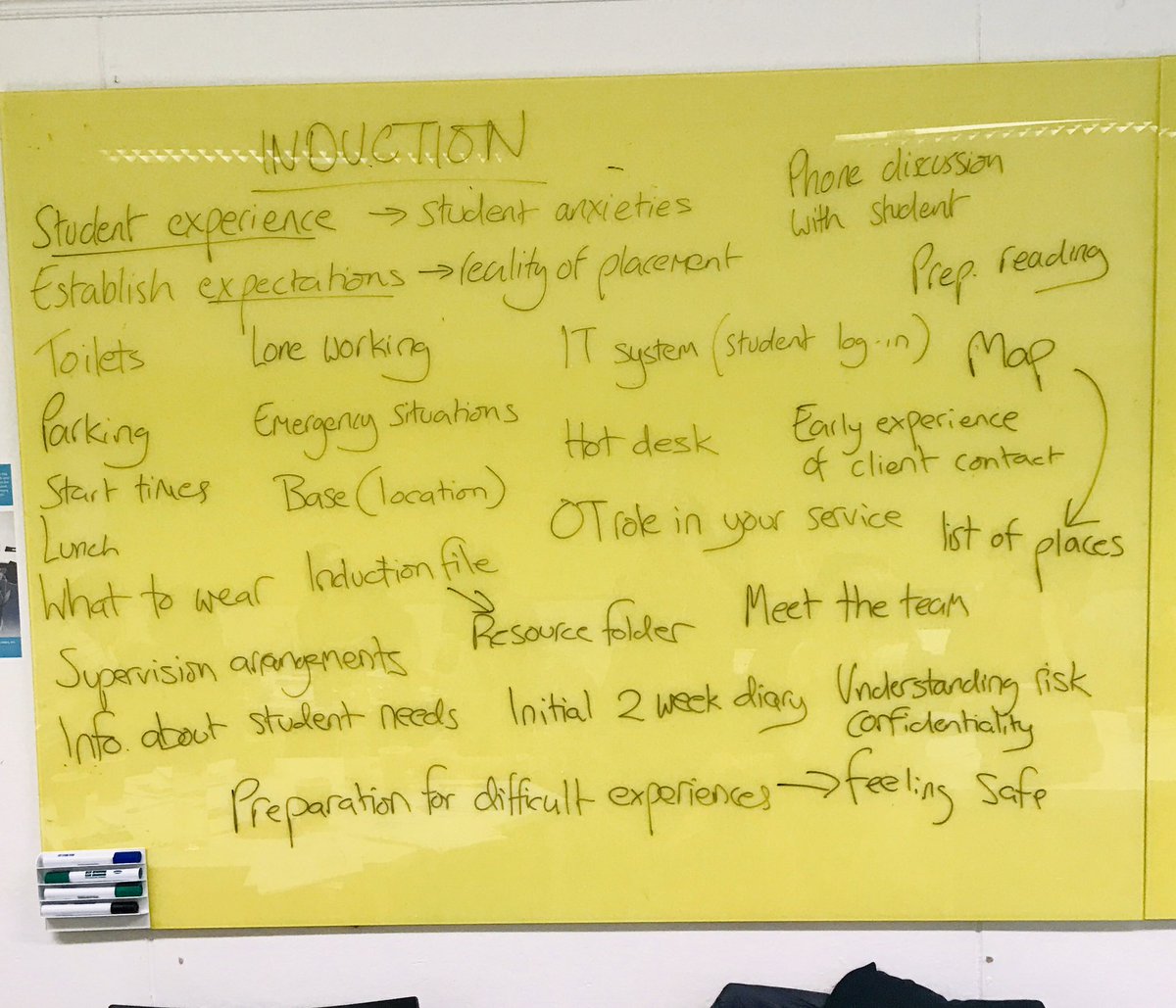 BrightOccTher's tweet image. Some great ideas 💡 from our practice educators about their thoughts and the importance of induction when they have our students on placement #clinicalplacements #occupationaltherapy #practiceeducators