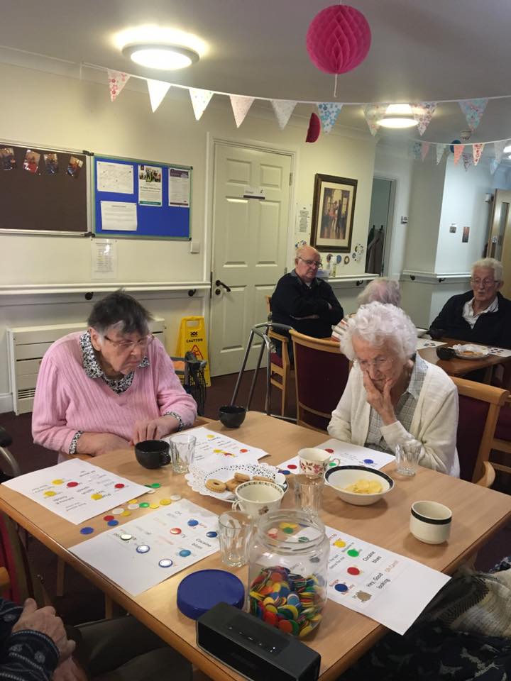 OakleighCH's tweet photo. #Musical #Bingo this morning, Don has already #won a box of #chocolates and a #bottle of #wine 👏😍#socialising #activities #groupactivities #keepyourmindactive #teamwork #godstone #carehome #dementia #WednesdayWisdom #WednesdayMotivation #WednesdayVibes #WednesdayThoughts https://t.co/lAVYrl5kMO