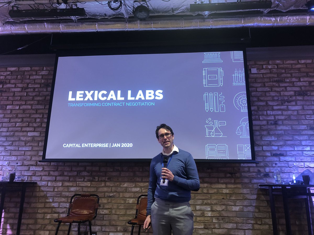 Next is #lawtech business, <a href="/LexicalLabs/">Lexical Labs</a> from @eagle_labs_law, whose #AI driven contract negotiation and review software simplifies the process and analyses contracts in seconds.