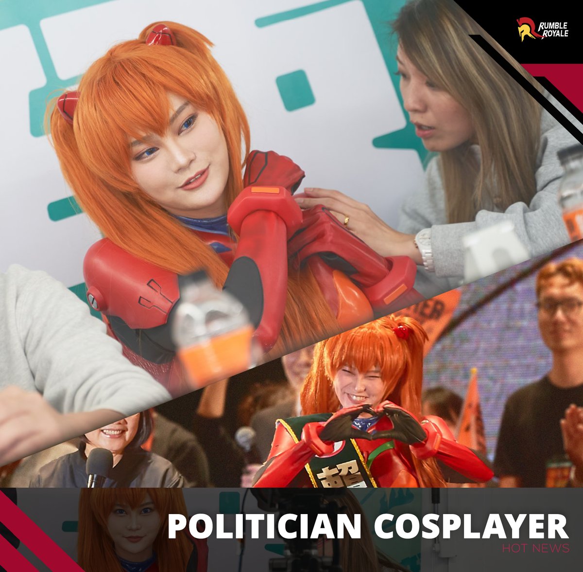 RumbleRoyalePH's tweet photo. COSPLAYING POLITICIAN ELECTED IN TAIWAN! ❤
Kung cosplayer at nanalo ka bilang politician,
sino iccosplay mo at bakit? 🤔
#Asuka #Evangelion #Cosplay #Cosplayer #Politician #Taiwan #LaiPinYu #New #Elected https://t.co/kiEXNDwqLI