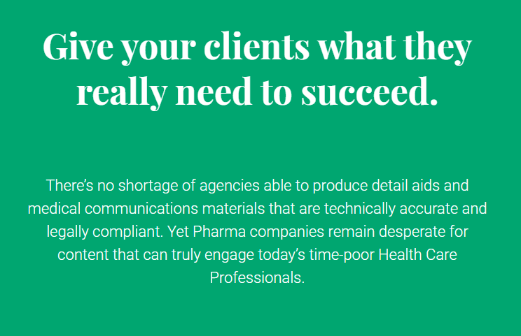 It's not that hard finding an agency that can create detail aids. The differentiator is finding an agency that can make truly engaging detail aids. With Shaman, you can do just that. 

#engage #agency #marketing #veeva #salesforce