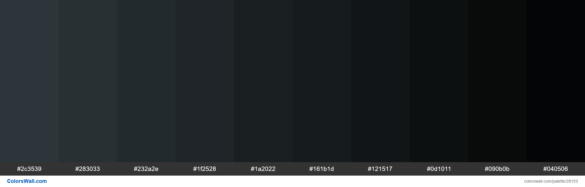 colorswall on Twitter "Shades of Gunmetal color 2C3539 hex 2c3539