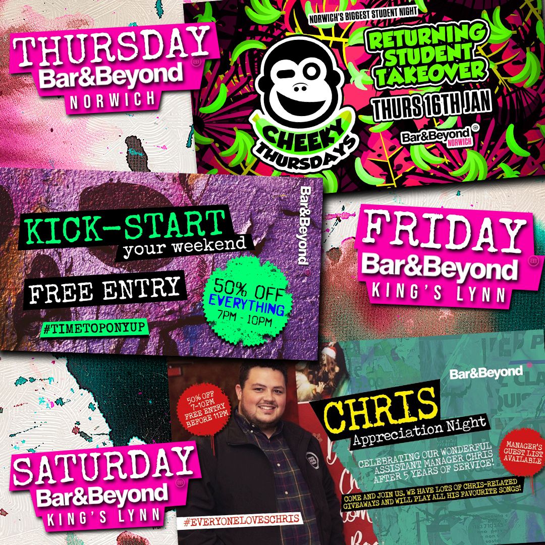 DJBenJamInn's tweet photo. Busy weekend ahead! 🎉🎉
#barandbeyond #barandbeyondnorwich #barandbeyondkingslynn #norwich #kingslynn #norfolk #norwichlife #lynnlife #student #studentnight #studenttakeover #chrisappriciation #dj #djing #djlife #djontour #timetoponyup #cocktails #music #drinking #dancing https://t.co/MlYXahO1Om