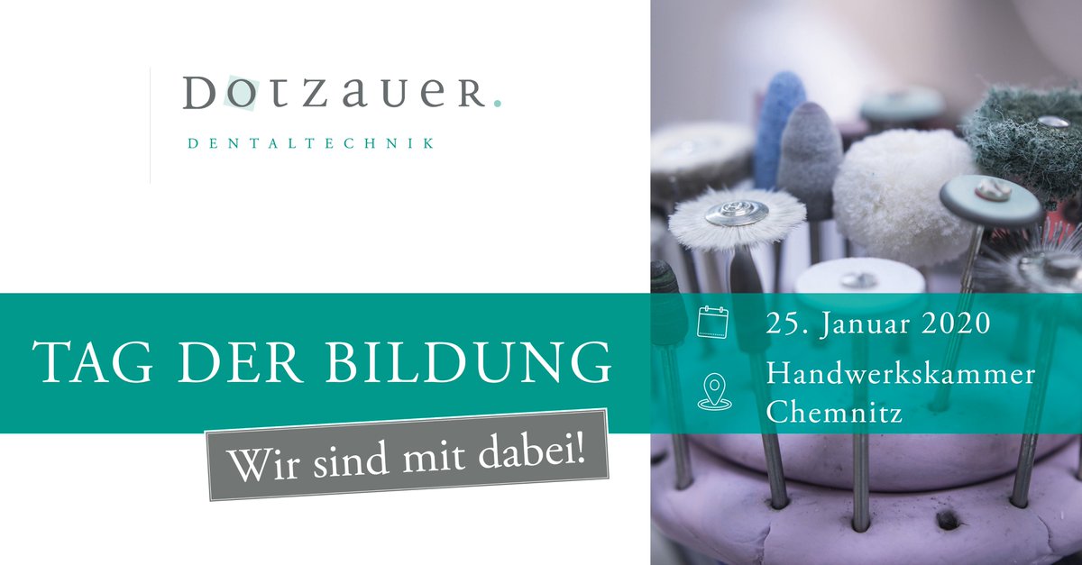 #Zahntechnik bietet Perspektiven 🔜 Überzeuge Dich selbst und besuche uns am 25. Januar 2020 in der Zeit von 10 bis 15 Uhr in der Handwerkskammer Chemnitz, um mehr über die #Ausbildung zum #ZAHNTECHNIKER (m/w/d) zu erfahren.📣 Wir freuen uns auf Dein Interesse.🤓