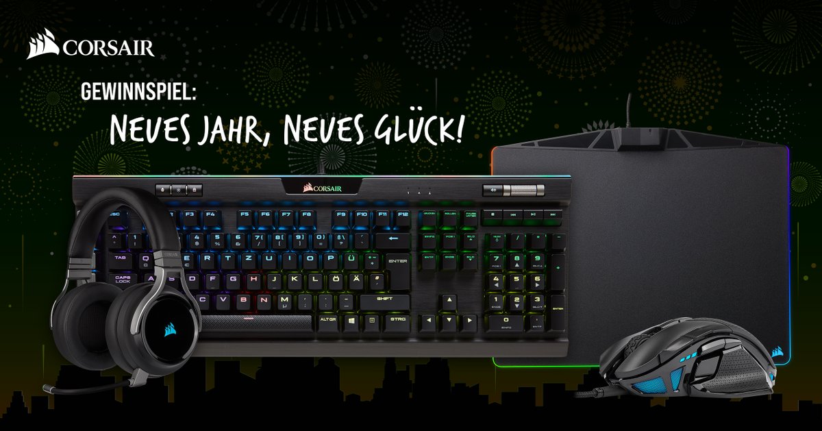 CORSAIRDE's tweet photo. Neues Jahr, neues Glück: Gewinne 1 von 3 Peripherie-Paketen! 🎁🍀

Welches der Pakete würdest du gern dein Eigen nennen? 👀

Zum Gewinnspiel: ➡ https://t.co/ax3Nzwq5b0 https://t.co/njtk1lA2RZ