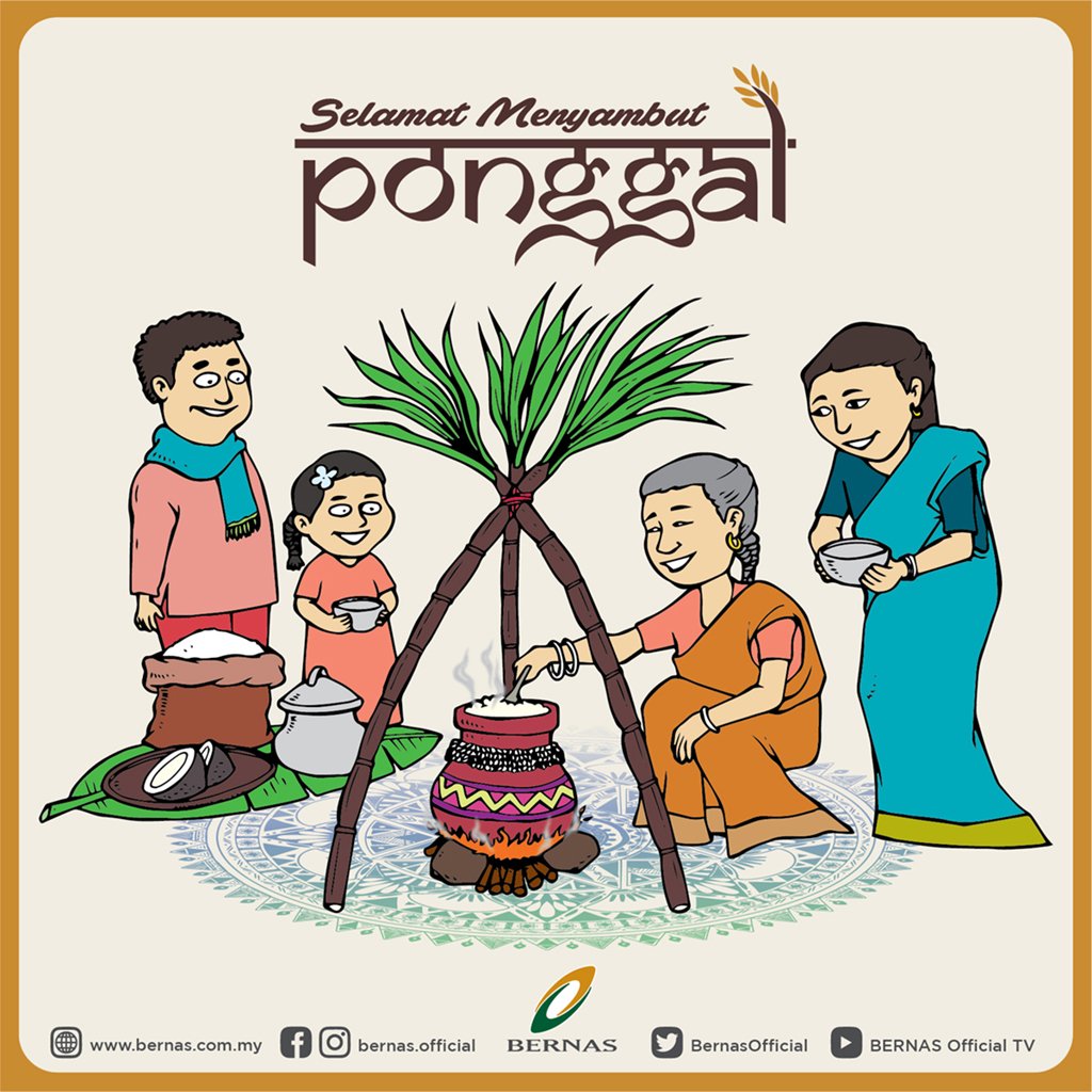 BernasOfficial's tweet photo. Ponggal ialah pesta menuai yg diraikan oleh kaum India sebagai perayaan menandakan datangnya musim menuai padi. Ia disambut pada hari pertama bulan Thai mengikut kalendar Tamil... (thread)

#malaysia #malaysian #Ponggal #Pongal #KesejahteraanuntukSemua #BERNAS #twitter #food https://t.co/rKidzOn8s0