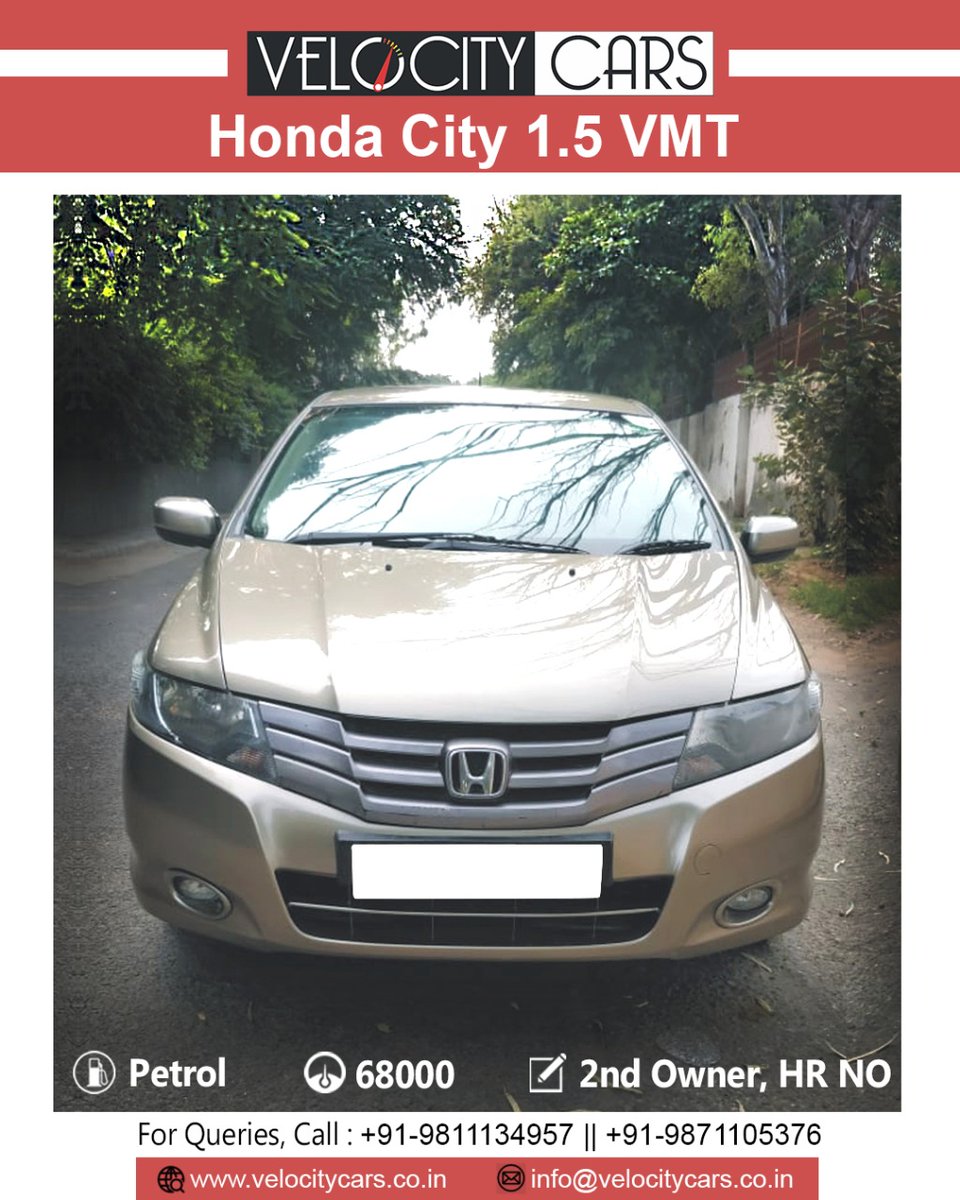 VelocityCars9's tweet photo. Honda City 1.5 VMT

Details:-
⛽Fuel Type: Petrol
🚘KM Done: 68000
👨‍💼Owner Sr No: 2nd Owner, HR NO

☎@9811134957
☎@9871105376
Visit Us: https://t.co/5OqbDKUu3d

#cars #sales #carsale #salemycaronline #carinsurance #carrenewal #insurance #delhi #noida #gurgaon #Ghaziabad https://t.co/ZiAhGuXxiv