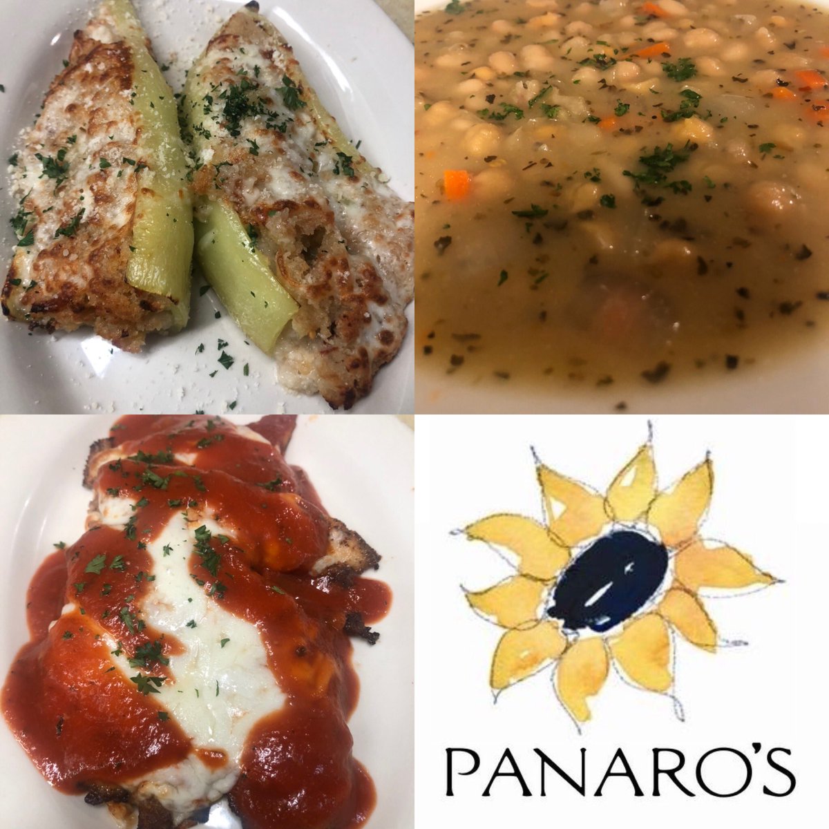 Panaros's tweet photo. Might be the ultimate lunch of all time! #Bananapeppers #PastaFagioli #chickenparmesan #Buffalo #bestkeptsecret #Lunch #Justsaying #Panaros #Rollingcannoli https://t.co/RmsL0ApXMH