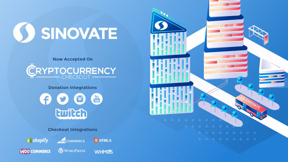 SinovateChain's tweet photo. .@SinovateChain is listed on @crypto_checkout!
Now you can start accepting $SIN on your store, Website, as #twitch donations and some more for #free!
#buidl #blockchaintechnology #innovation #cryptocurrencies #altcoin #BULLISH #CryptoNews https://t.co/OVlXOIZ2WG