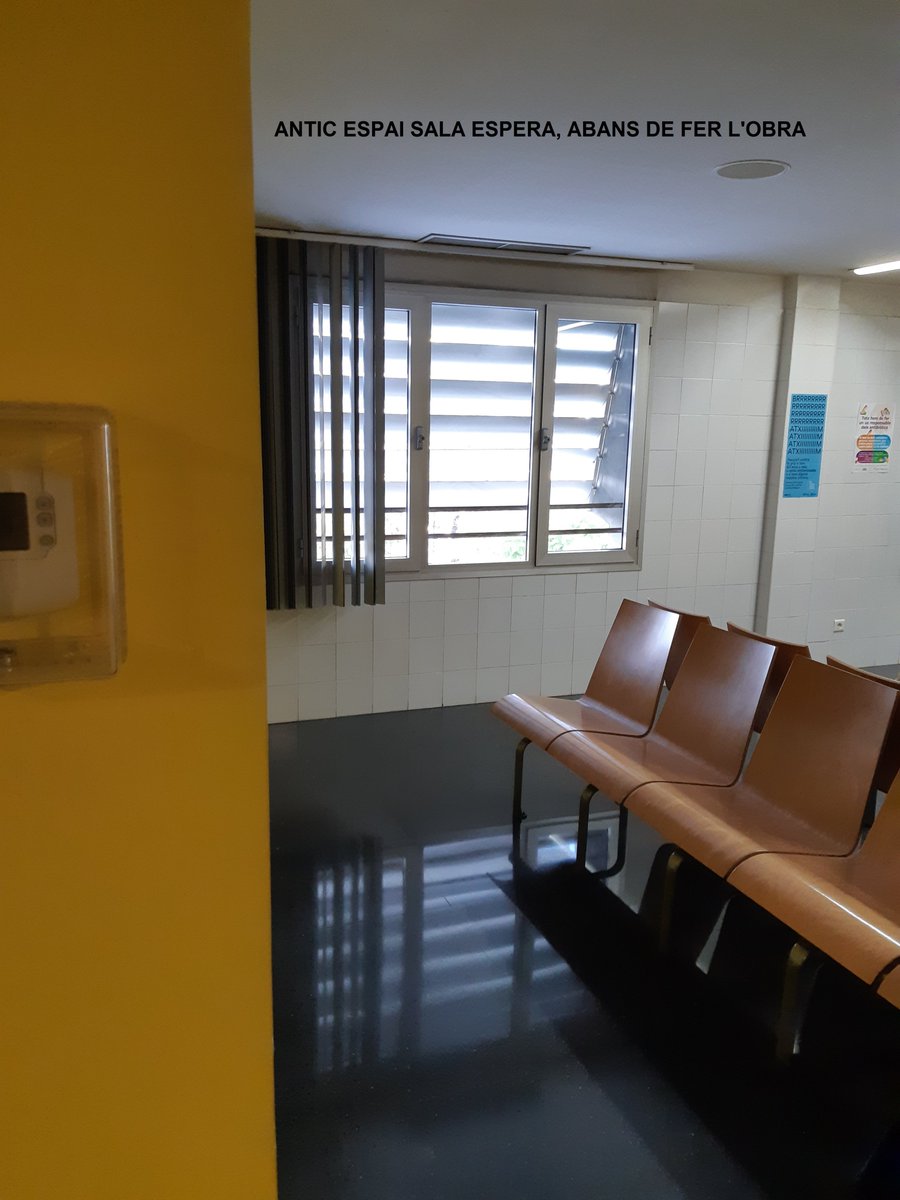 Acabem una nova consulta en la 2ª planta #CAPGuineueta. Aprofitem una part de la sala d'espera per fer una nova consulta, i així donar més i millor servei a la ciutadania.