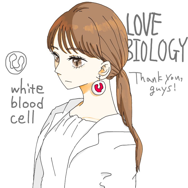 Aji カラダの中で頑張ってくれているひとたち いつもありがとう そんな感謝の気持ちを込めてそのままピアスにしました もっとおしゃれにしてリベンジするｿﾞ イラスト イラスト好きな人と繋がりたい