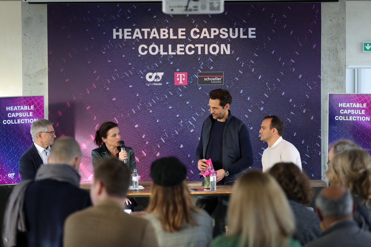 fashionfusion's tweet photo. From Vision to Wear – The Intersection of Fashion, Fabric and Tech. Together #Schoeller, #AlphaTauri alphatauri and @deutschetelekom launched a technological innovation: the #HeatableCapsuleCollection – it's finally here!
#fashionfusioninspiration #fashion #smartfashion https://t.co/5GzwTq4ufs