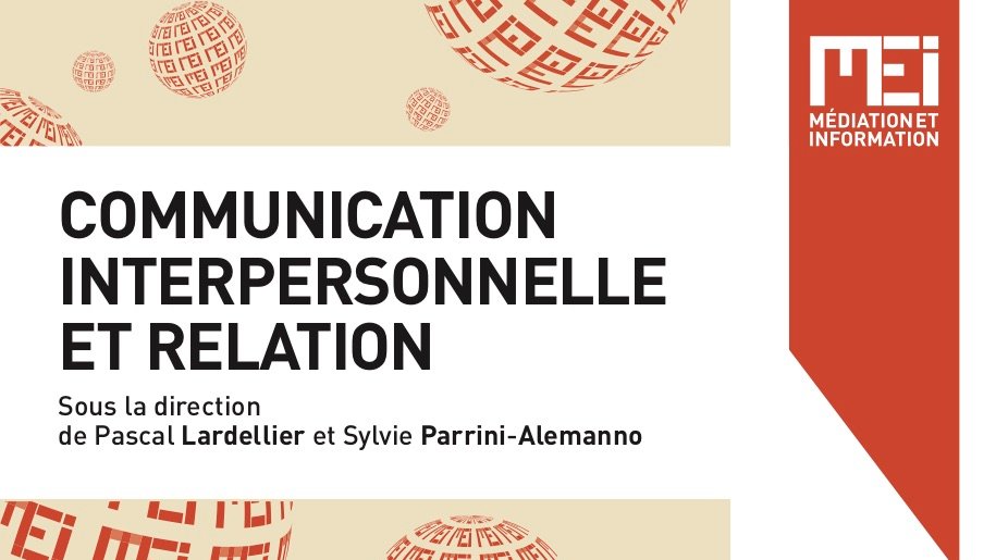 "Communication interpersonnelle et relation", le numéro 48 de la revue MEI, dirigé par <a href="/LardellierP/">Pascal Lardellier</a> et Sylvie Parrini-Alemanno, est disponible ! Retrouvez le sur notre site ou sur le site de L'Harmattan : editions-harmattan.fr/index.asp?navi…  
#MEI #MEI48