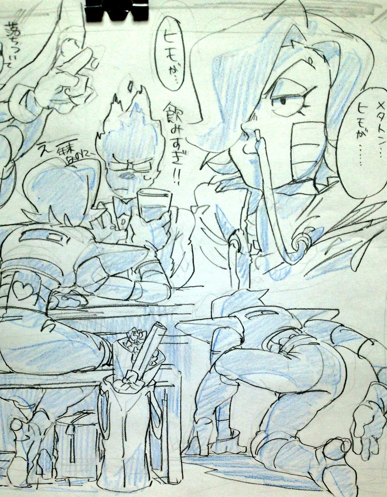 今日の落書きと年末の落書き 